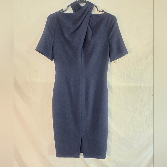 Black Halo Women's Size 0 Blue Mercer Sheath Dress New With Tags - Picture 2 of 5